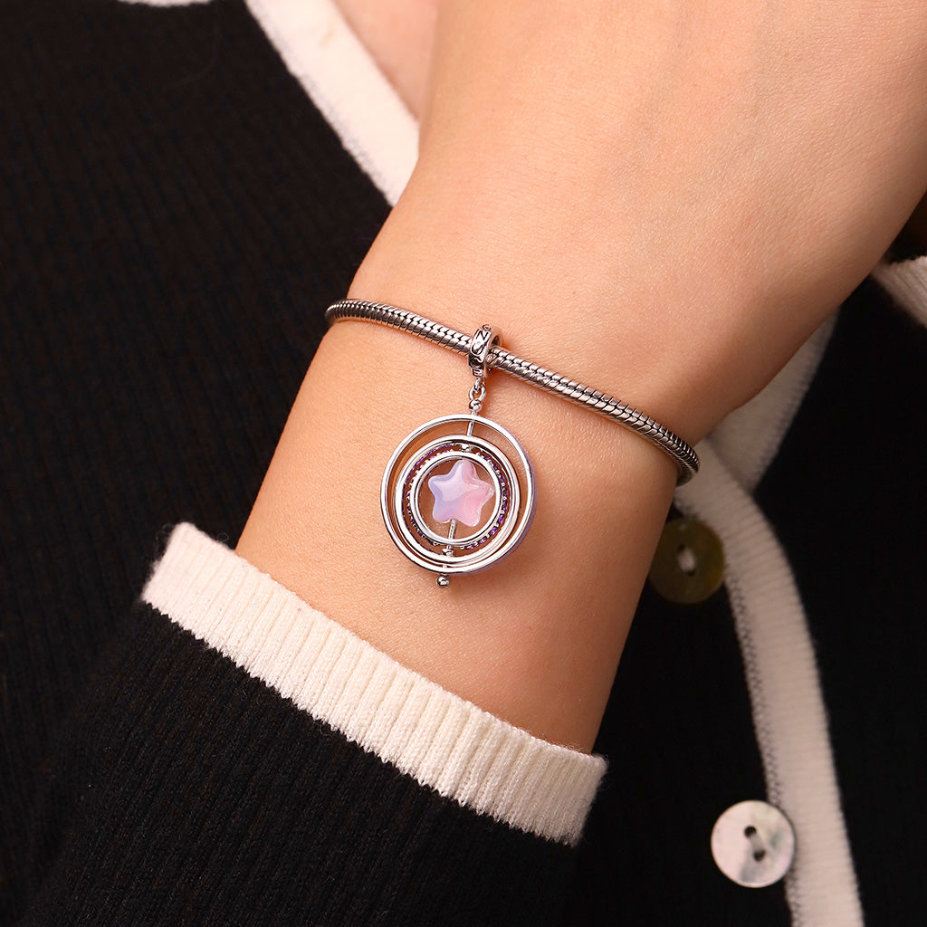 Gnoce Rotatable Star Celestial Aerospace Pendant Dangle Charm_8