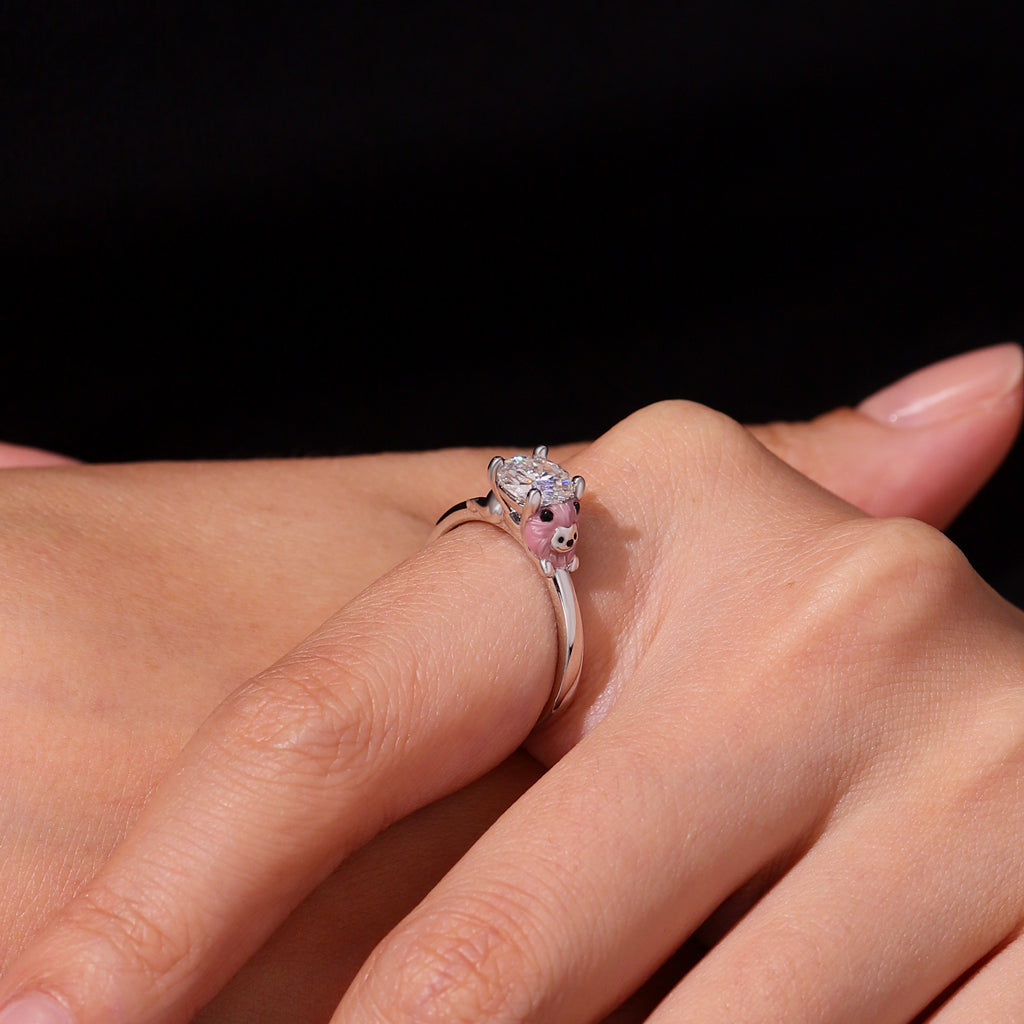 Gnoce Jinx Monster Embraces Moissanite Round Cut Ring_9