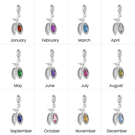 Gnoce Openable Venus flytrap Birthstone Pendant Dangle Charm_9