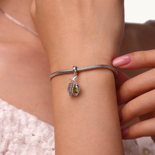 Gnoce Openable Venus flytrap Birthstone Pendant Dangle Charm_8