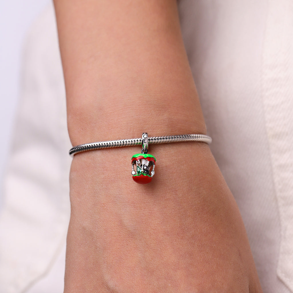 Gnoce Halloween Poison Apple Carousel Glow-in-the-Dark Pendant Dangle Charm_7