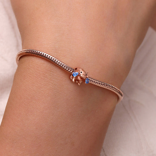 Gnoce 18K Rose Gold Plated Hippo Charm_5