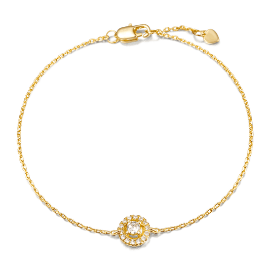 Solid Gold Simple Style Round Bracelet_4