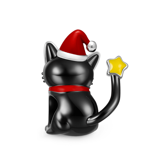 Gnoce Christmas Black Cat Glow-in-the-Dark Charm_5