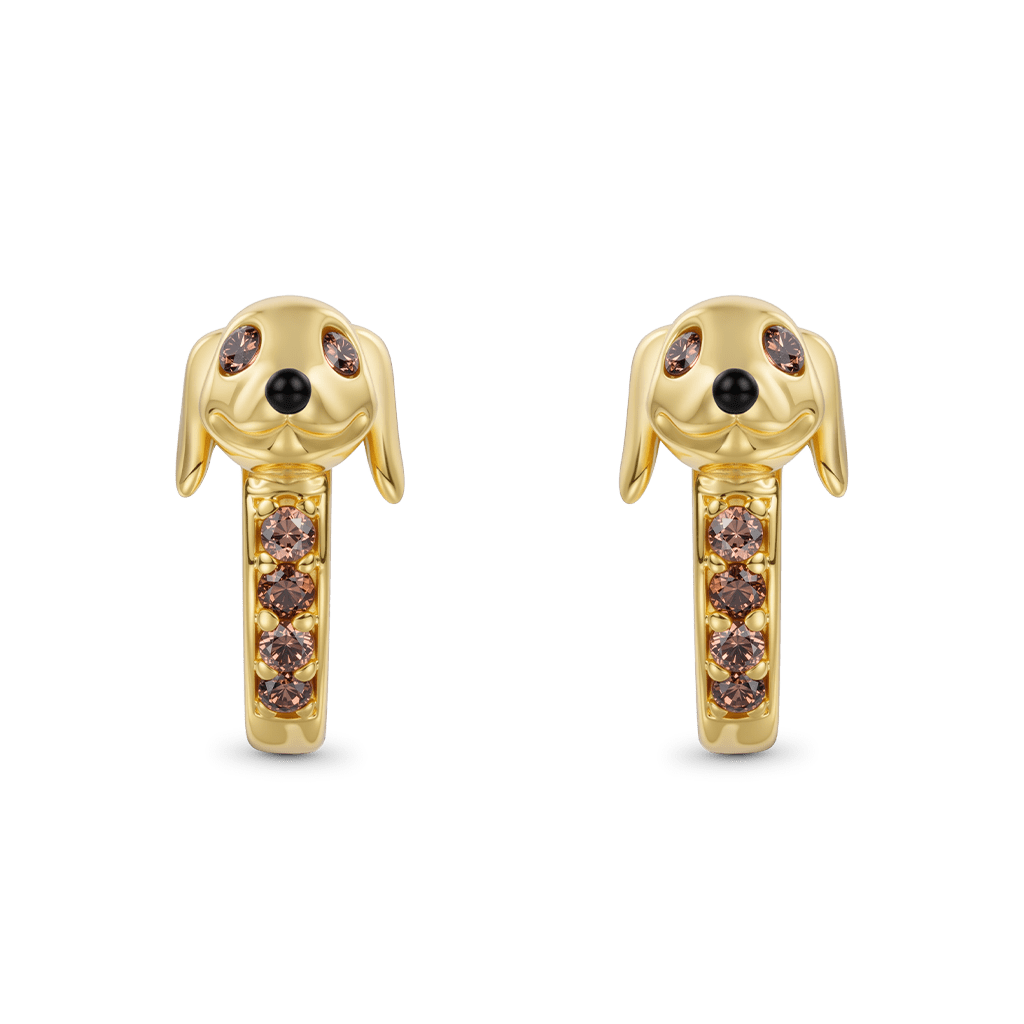 Gnoce Dachshund Huggie Hoop Earrings_4