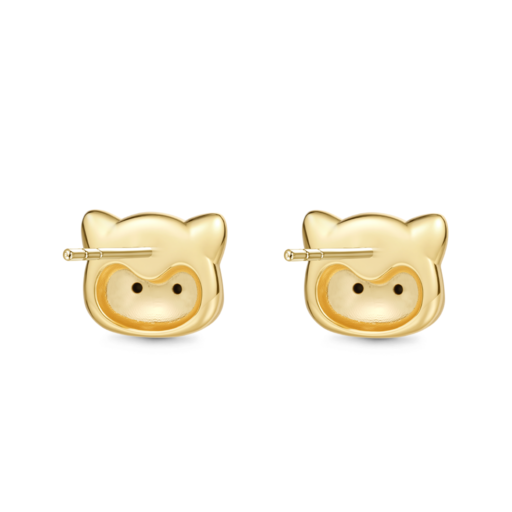 Gnoce Cute Cat Stud Earrings_4
