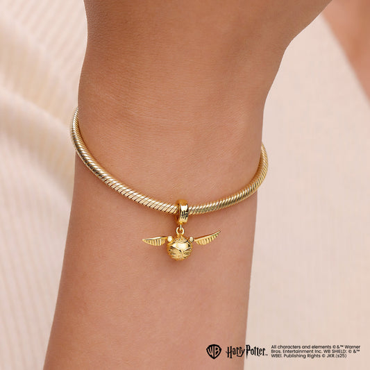 Gnoce Harry Potter Golden Snitch Basic Snake Chain Bracelet_2