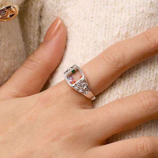 Gnoce Floral Multi-Color Ring_2