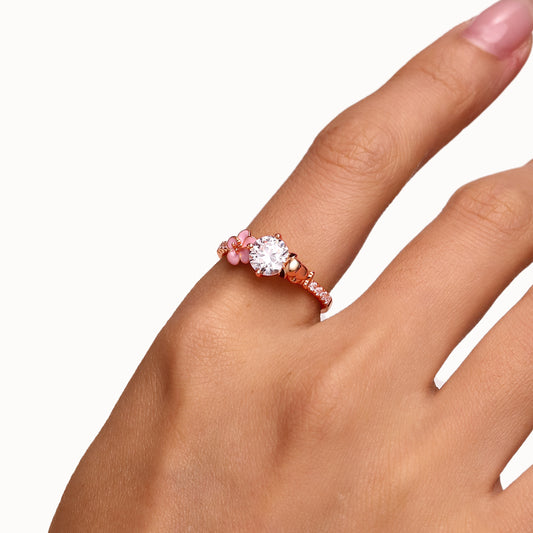 Gnoce Peanuts Snoopy Flower Round-Cut Ring_2