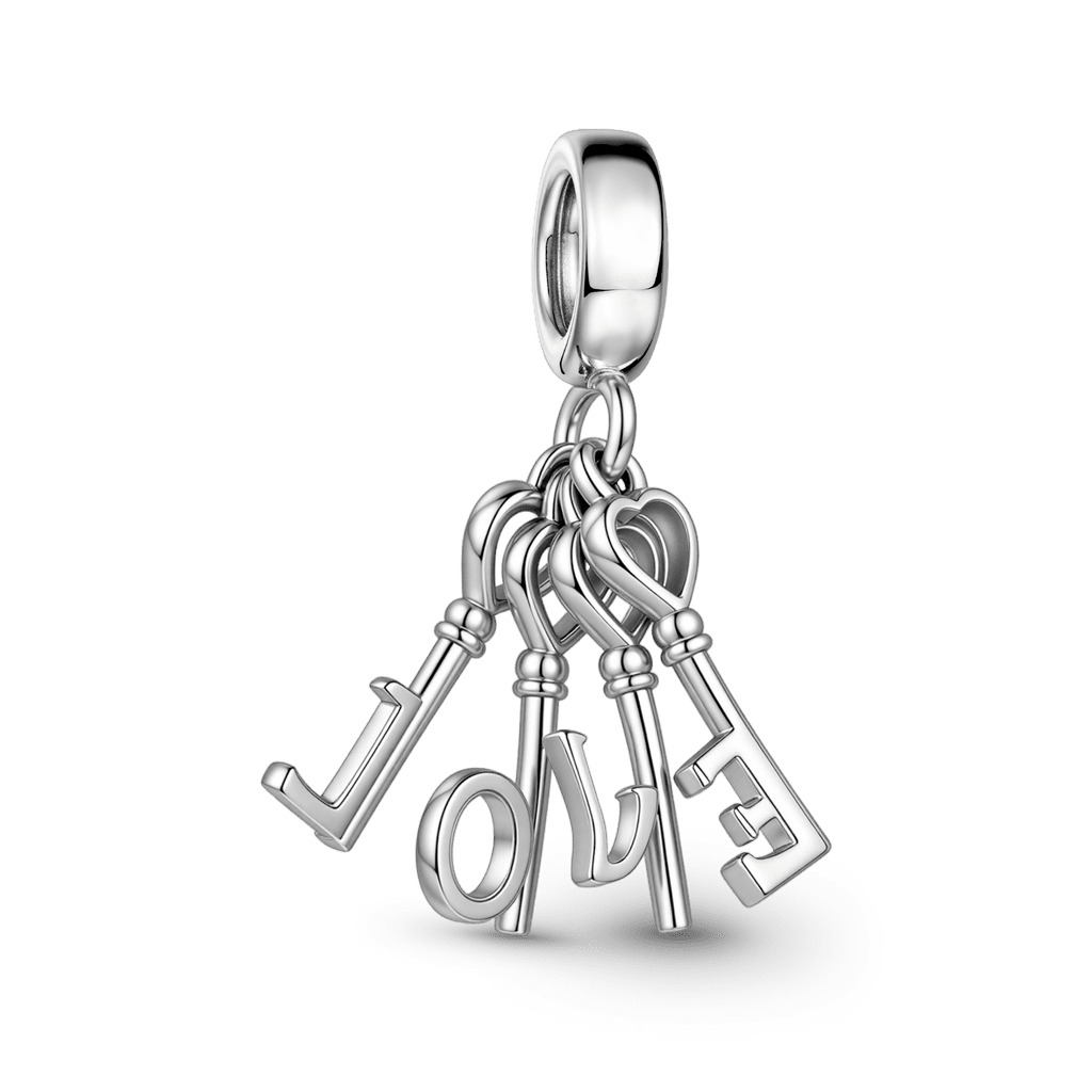 Gnoce "LOVE" Key Pendant Dangle Charm_5