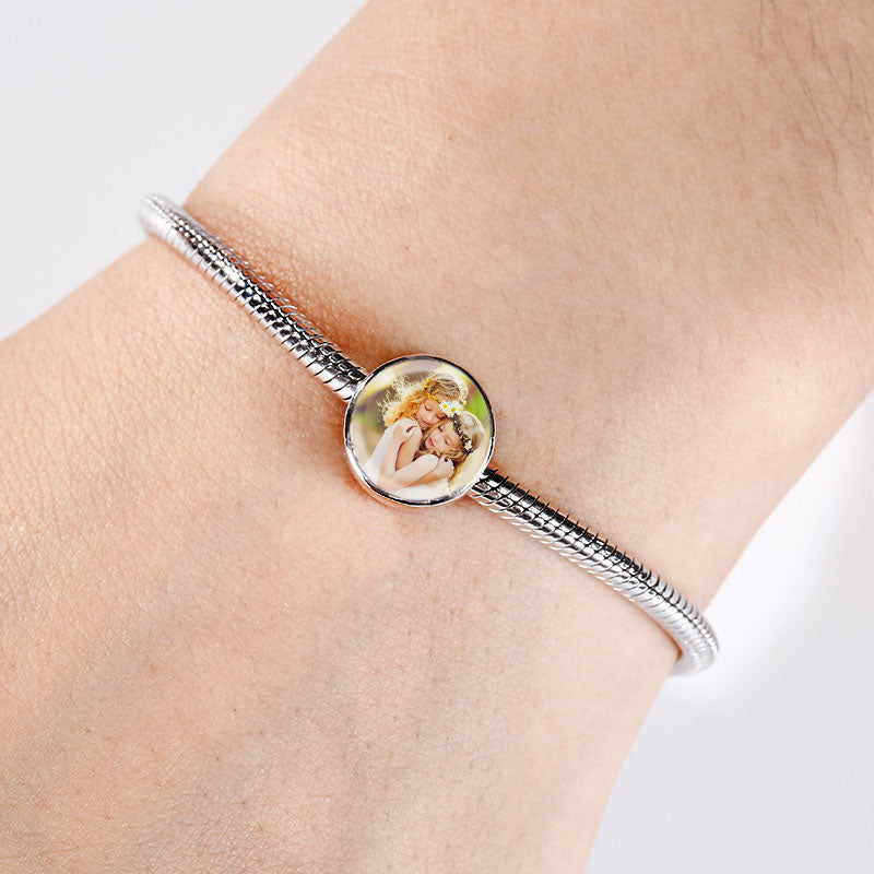 Gnoce "Only for You " Elegant Round Shape Engravable Personalized 925 Sterling Silver Simple Charm_7