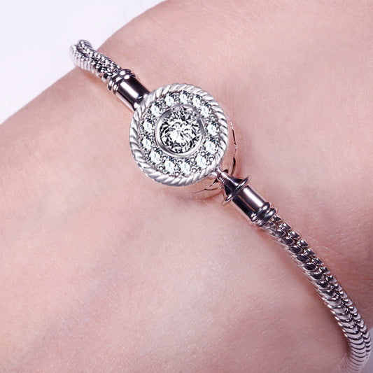 Gnoce "Love At First Sight" 925 Sterling Silver Basic Bracelet With Gnoce Logo_3