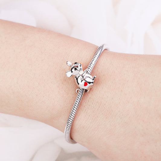 Gnoce "Clever and Diligent" Mouse-Shaped Charm Bead 925 Sterling Silver_3