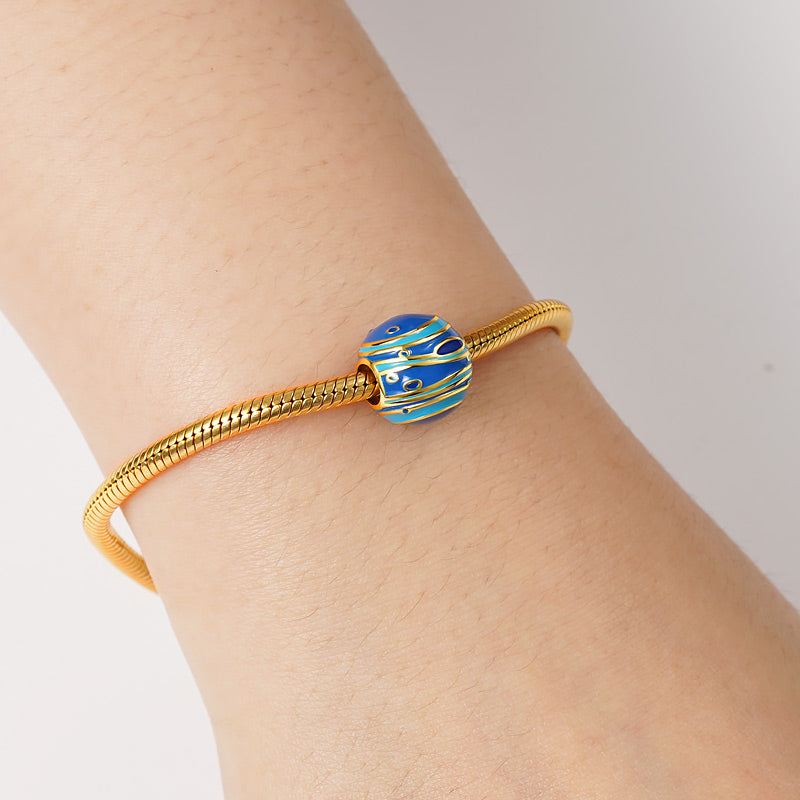 Neptune Charm Bead Sterling Silver 18K Gold Plated_3