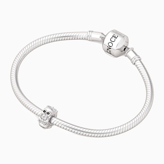 Gnoce "Charming Skull" 925 Sterling Silver Skull Beads Charms Fit Pandora Bracelet_3