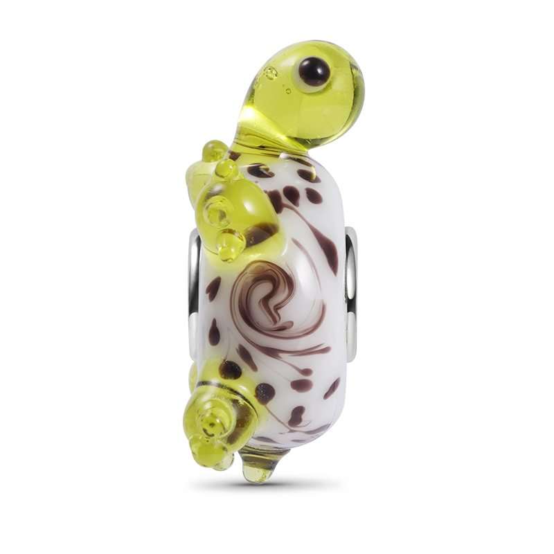 Turtle Murano Glass Charm Bead 925Sterling Silver_1