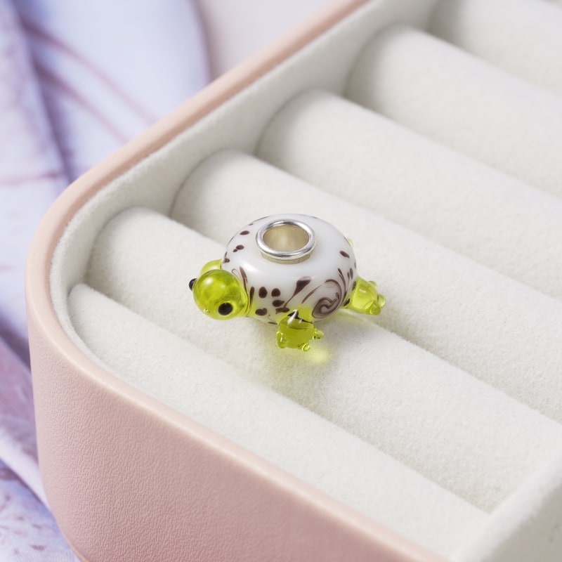 Turtle Murano Glass Charm Bead 925Sterling Silver_2