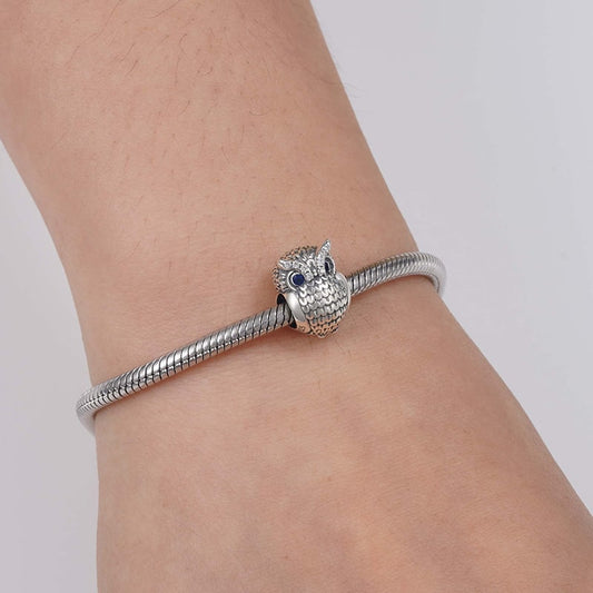 Owl Charm Bead Sterling Silver_3