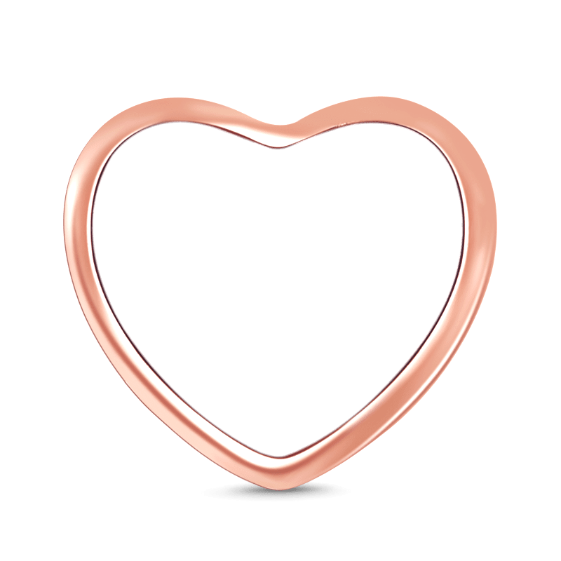 Gnoce "Heart With Angel Wing" 18k Rose Gold Plated Engravable Photo Charm Pendant_3