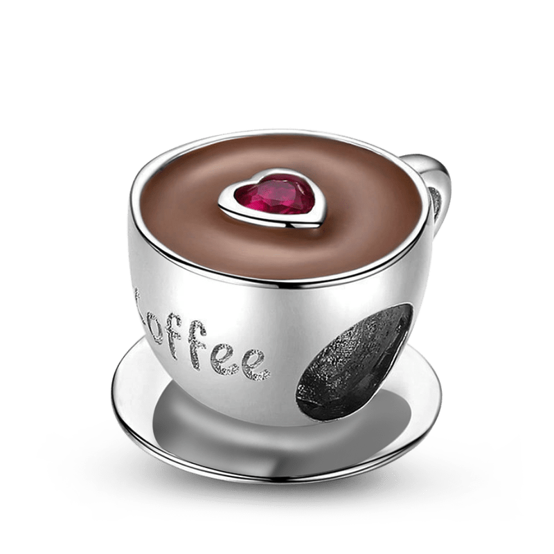 Afternoon Coffee Charm Bead Sterling Silver_1