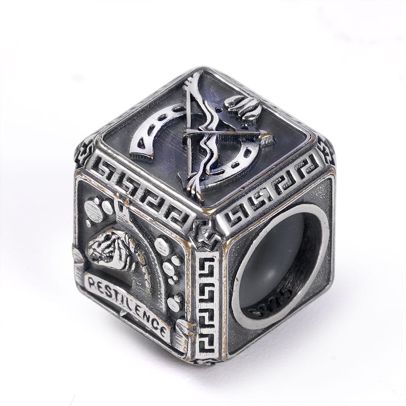 Four Horsemen of the Apocalypse Men's Vintage Bead S925 Sterling Silver with Gift Copper Black Leather Men's Bracelet Jewelry for Men_3