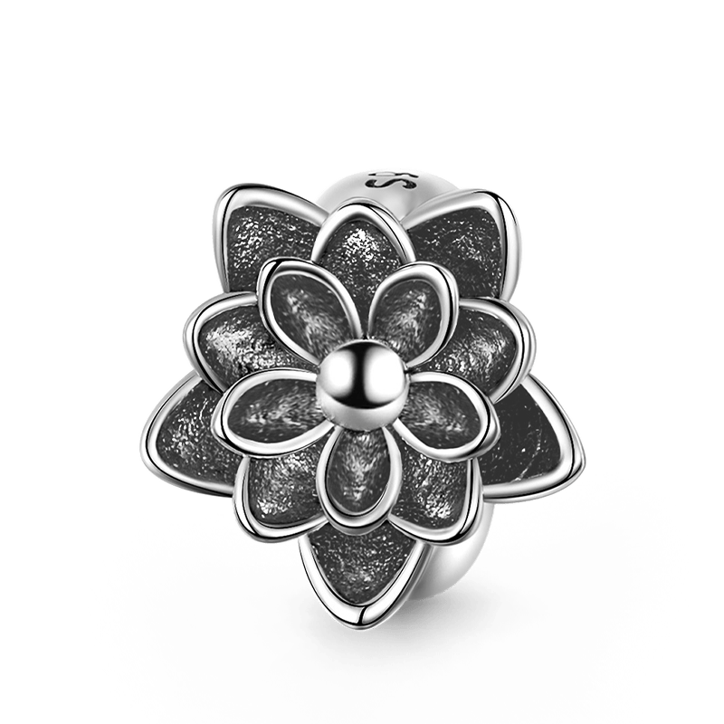 Vintage Lotus Stopper for Charm Bracelets 925 Sterling Silver_1