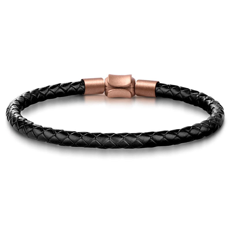 Football Vintage Bead & Customized Classic Beads S925 Sterling Silver with Gift Copper Black Leather Men's Bracelet Jewelry for Men_5