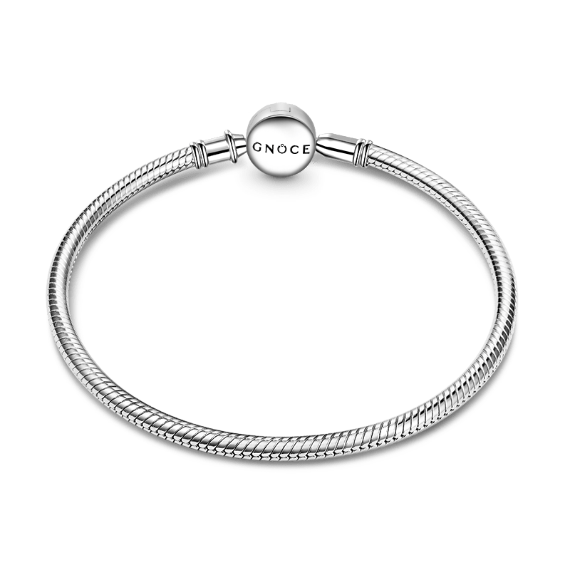 Gnoce Sparkling Snowflake Basic Snake Chain Bracelet_2