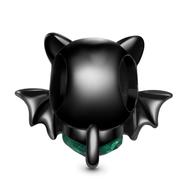 Gnoce Evil Bat Embraces Heart Gem Charm_2