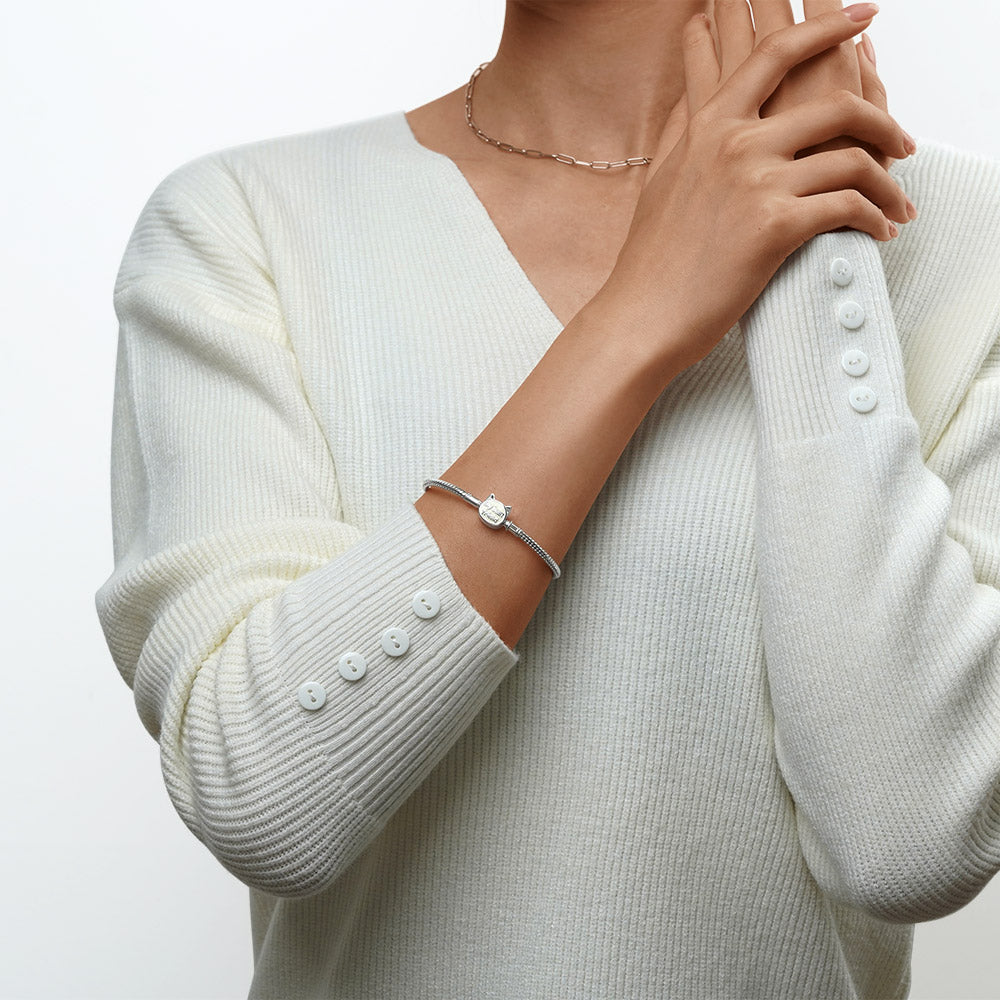 Gnoce "my best Friend" Pet Basic Snake Chain Bracelet_4