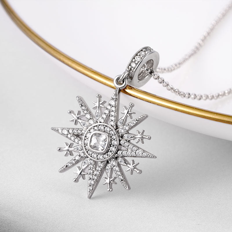 Gnoce "Royalty Star" Necklace Sterling Silver Adjustable Length_2