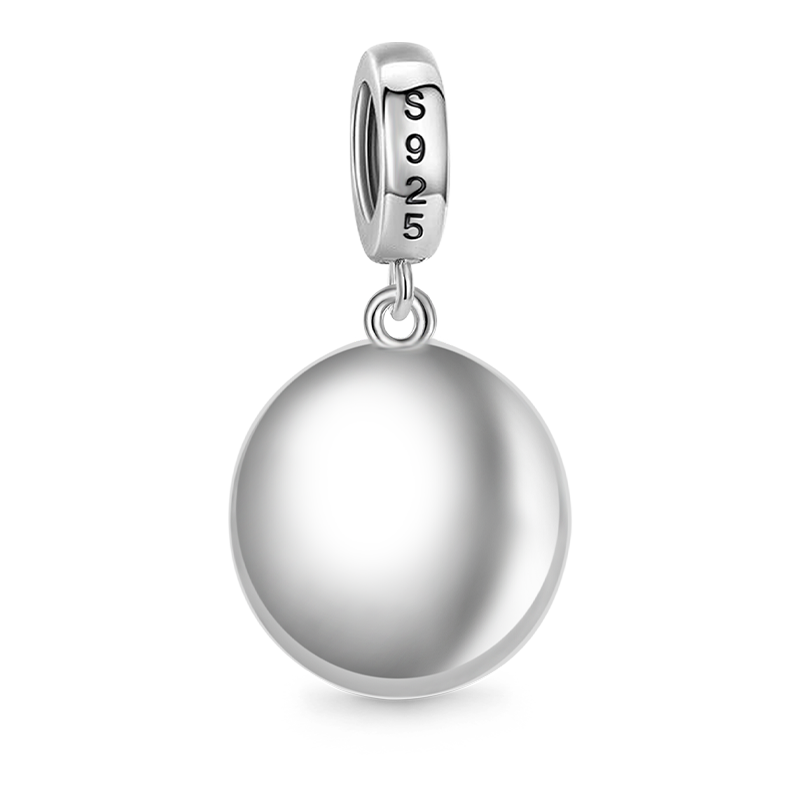 Gnoce "I Love You to the Moon and Back" Inlaid With Clear Stones and Blue Stars 925 Sterling Silver Dangle Pendant Charm Fit For Bracelet Necklace and Choker Gift for her_2