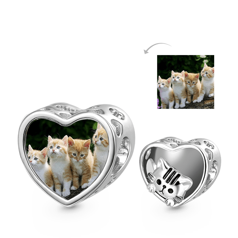 Gnoce Cute Pet Cat Personalized Photo Charm_2