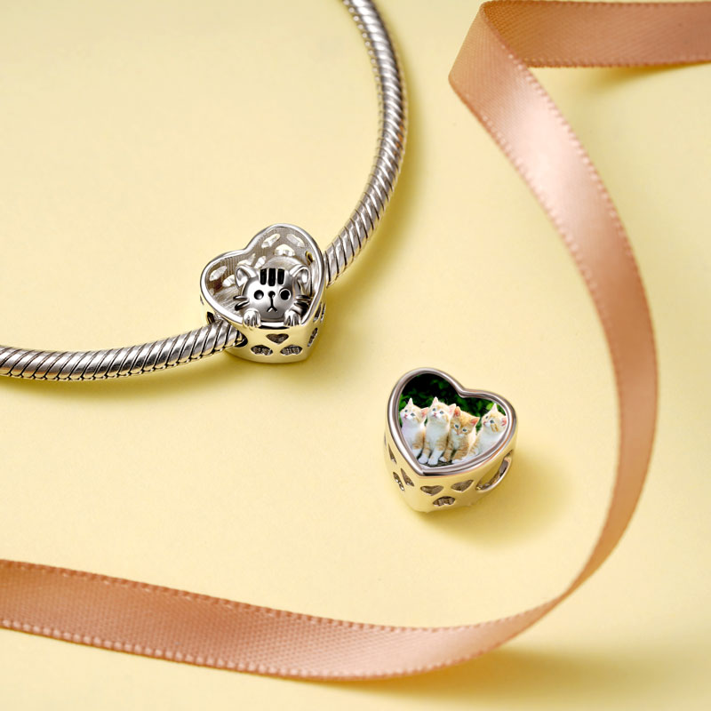 Gnoce Cute Pet Cat Personalized Photo Charm_4