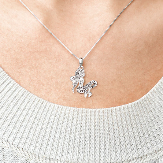 Gnoce Sleeping Mermaid Necklace_4