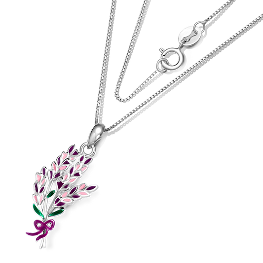 Gnoce Lavender Flower Necklace_2