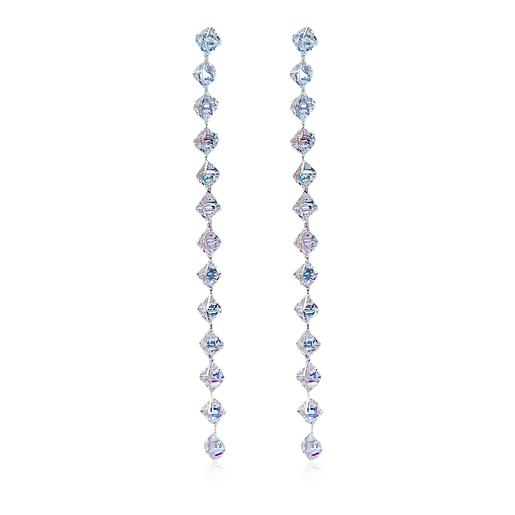 Gnoce Crystal Long Dangle Earrings_1