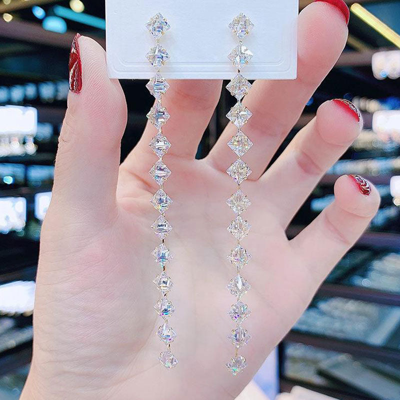 Gnoce Crystal Long Dangle Earrings_2