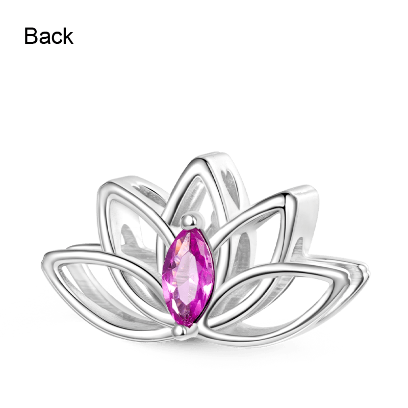 Gnoce Lotus Flower Birthstone Charm_3