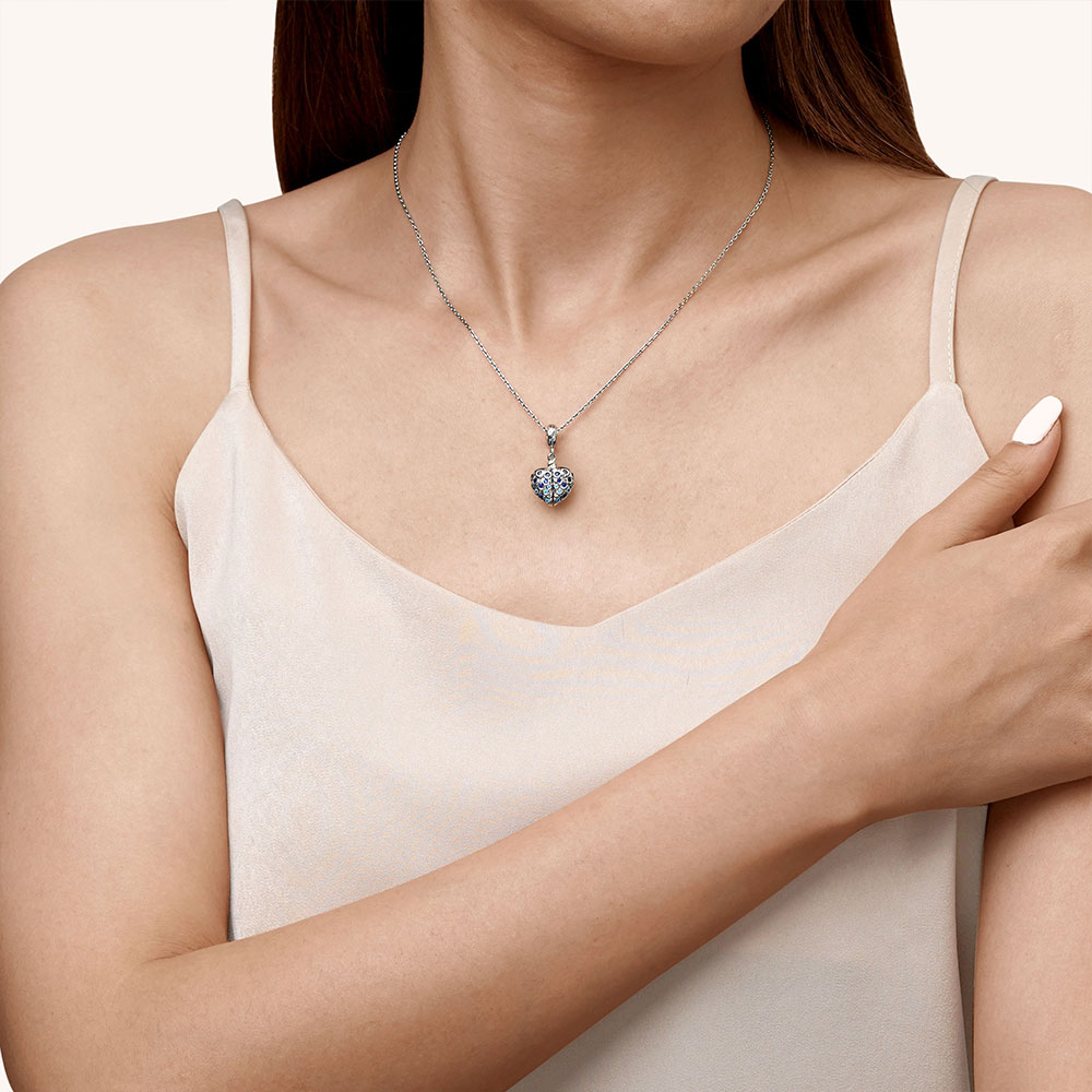 Gnoce Fish Scales Heart Engravable Pendant Dangle Charm_4