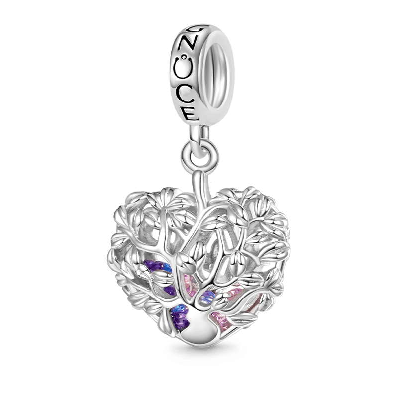 Gnoce Hollow Tree of Life Heart Pendant Dangle Charm_1