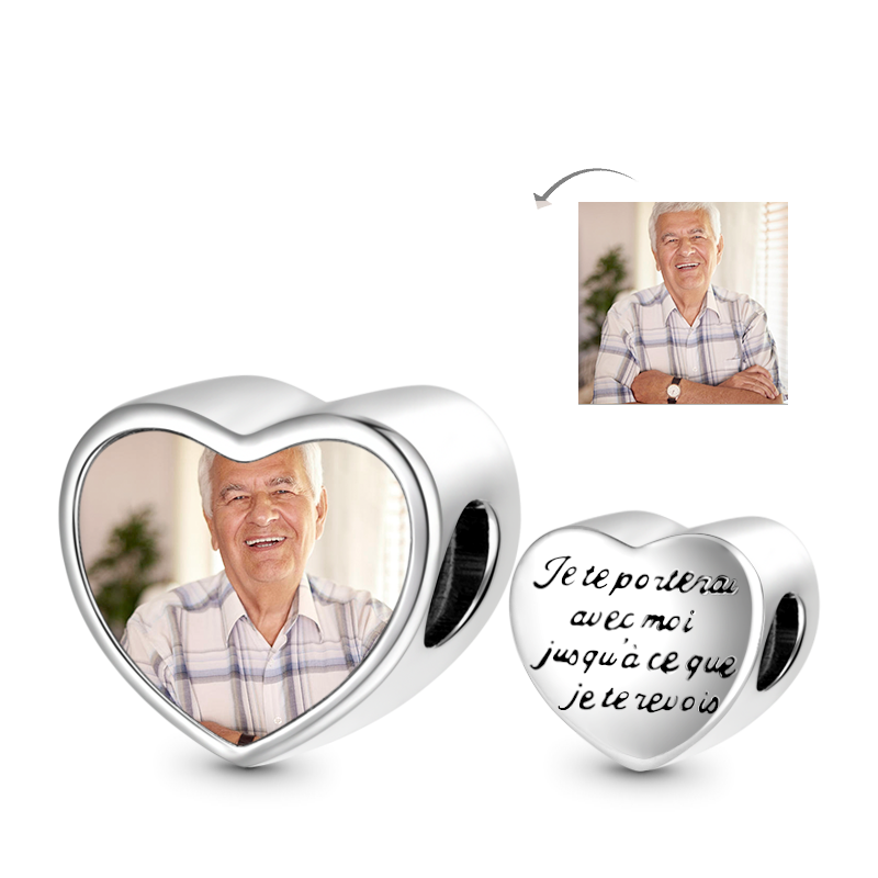 Gnoce "Accompany You Forever" Personalized Photo Charm_1