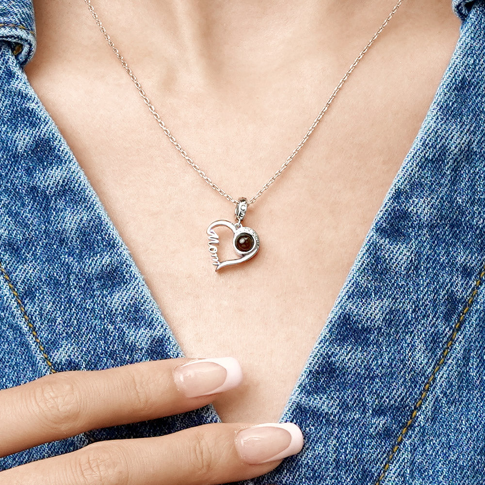 Gnoce Projection Mom Love Personalized Photo Pendant Dangle Charm_7
