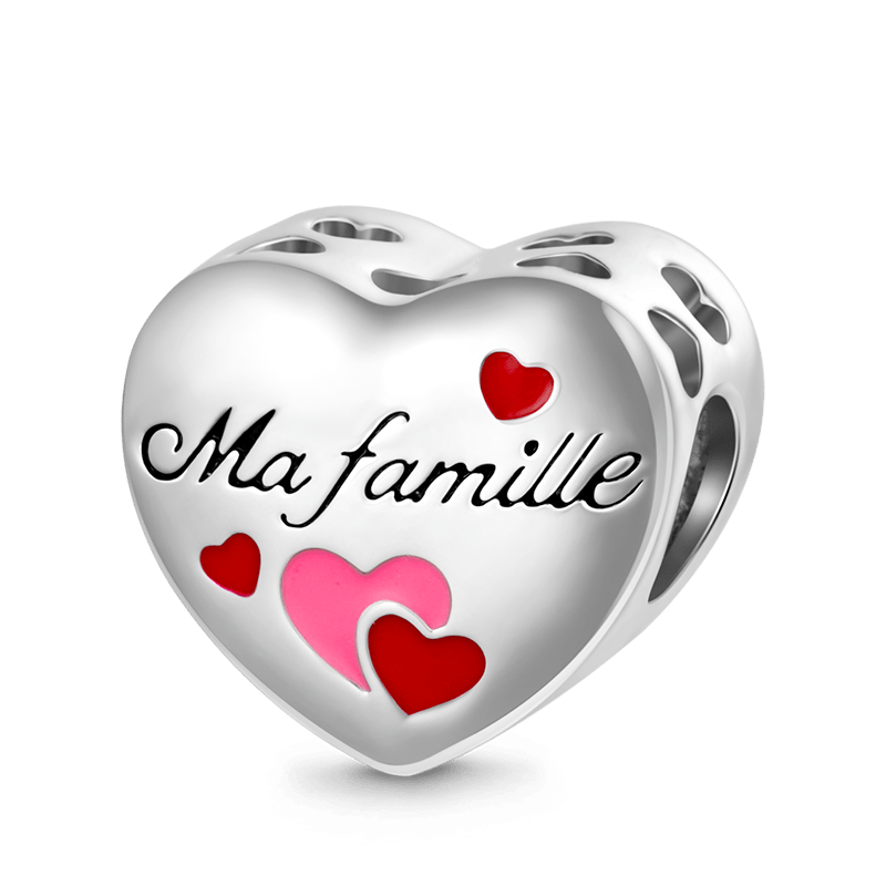 Gnoce Love "My Family" Heart Personalized Photo Charm_2