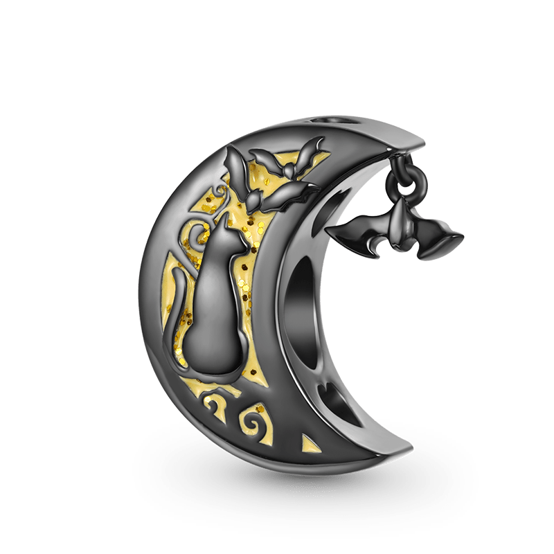 Gnoce Halloween Cat Moon Charm_1