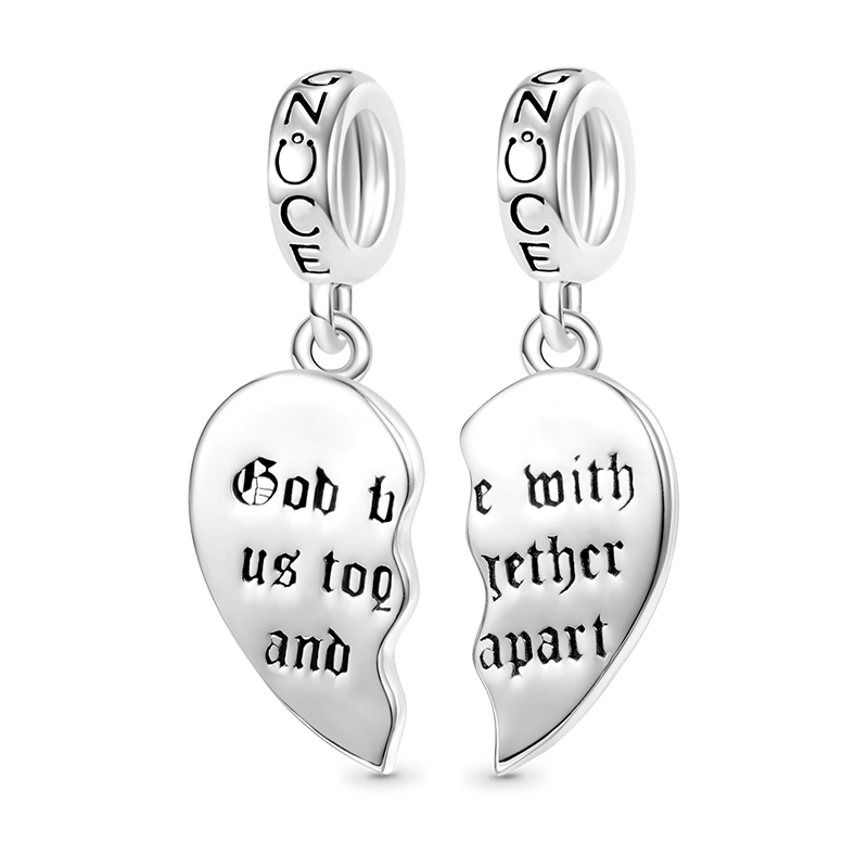 Gnoce Religious Mizpah Heart Pendant Dangle Charm_2