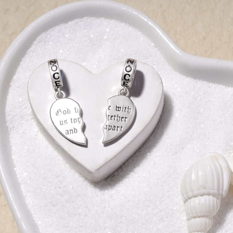 Gnoce Religious Mizpah Heart Pendant Dangle Charm_4