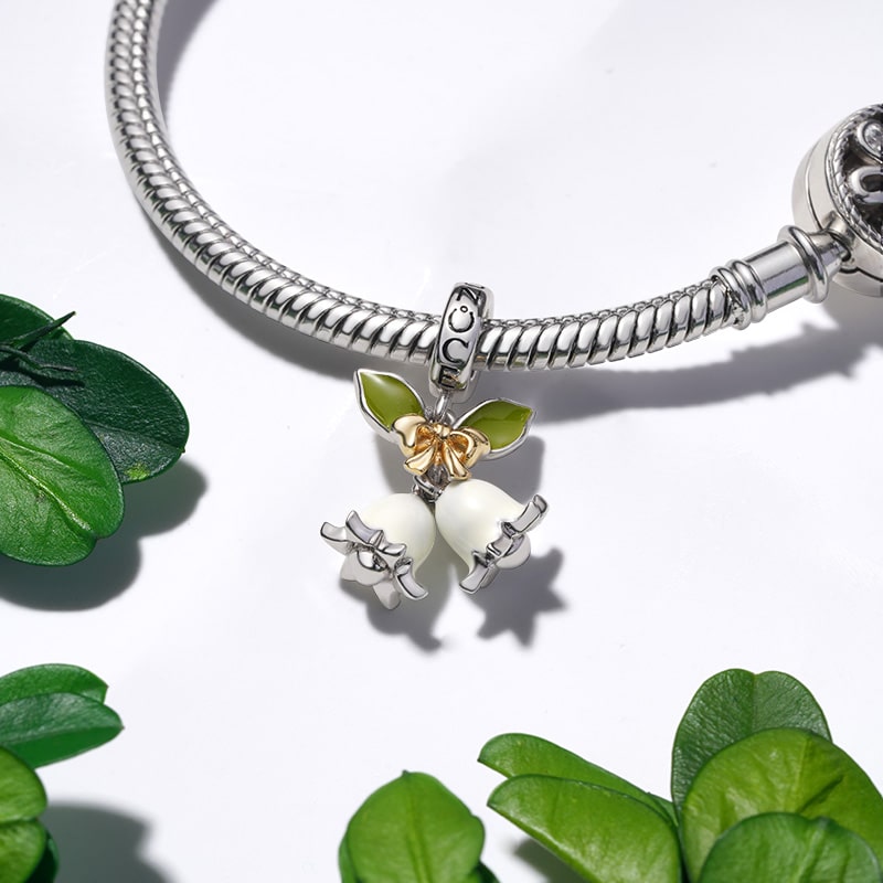 Gnoce Lily of the Valley Pendant Dangle Charm_3