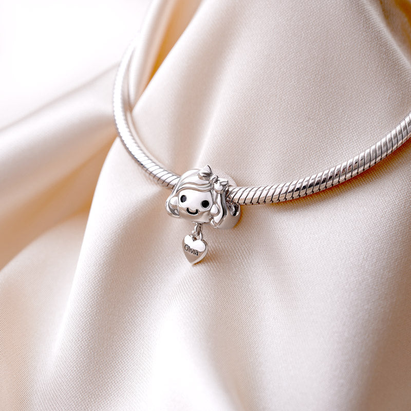Gnoce Love Little Girl Engravable Charm_4
