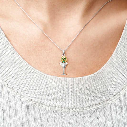 Gnoce Skull Martini Necklace_4